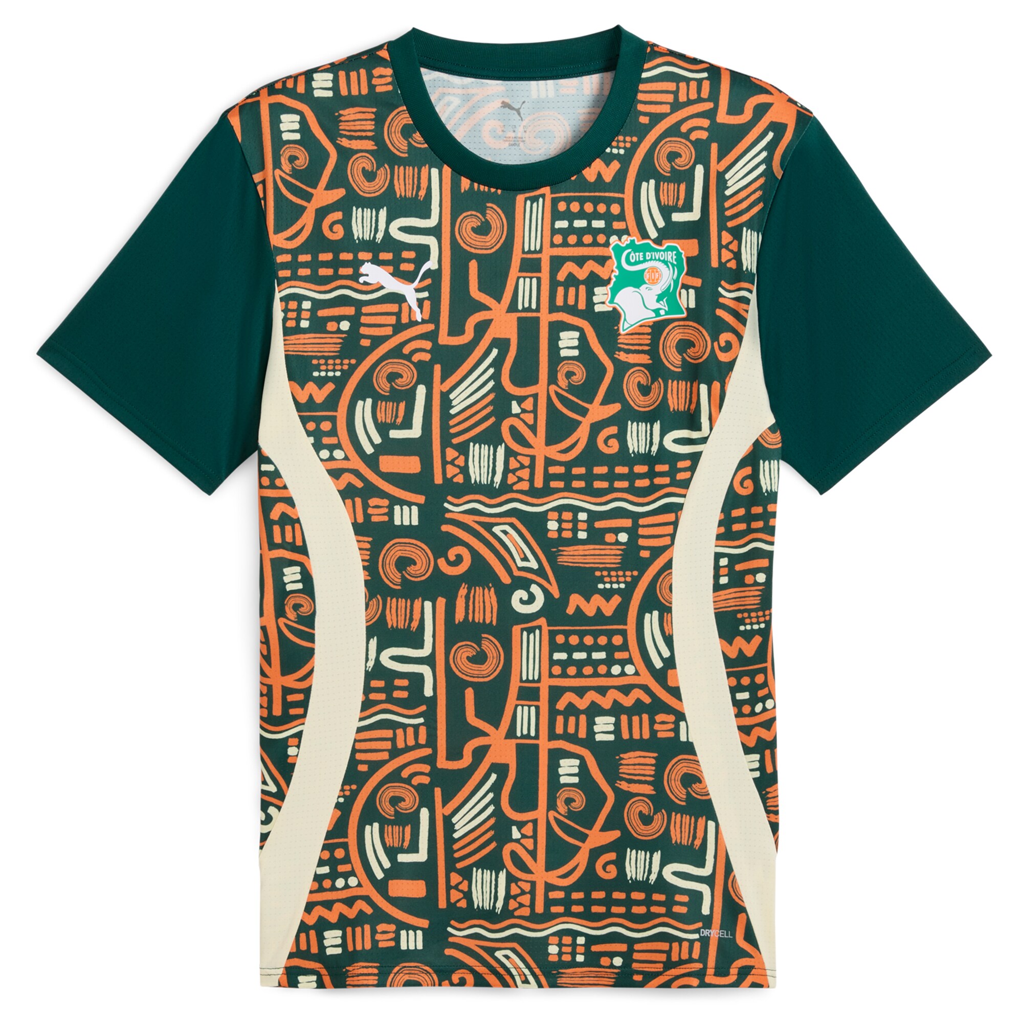 Shop ivory coast national team puma 2025 pre-match jersey – green – France Football Shirts & World Cup Jerseys