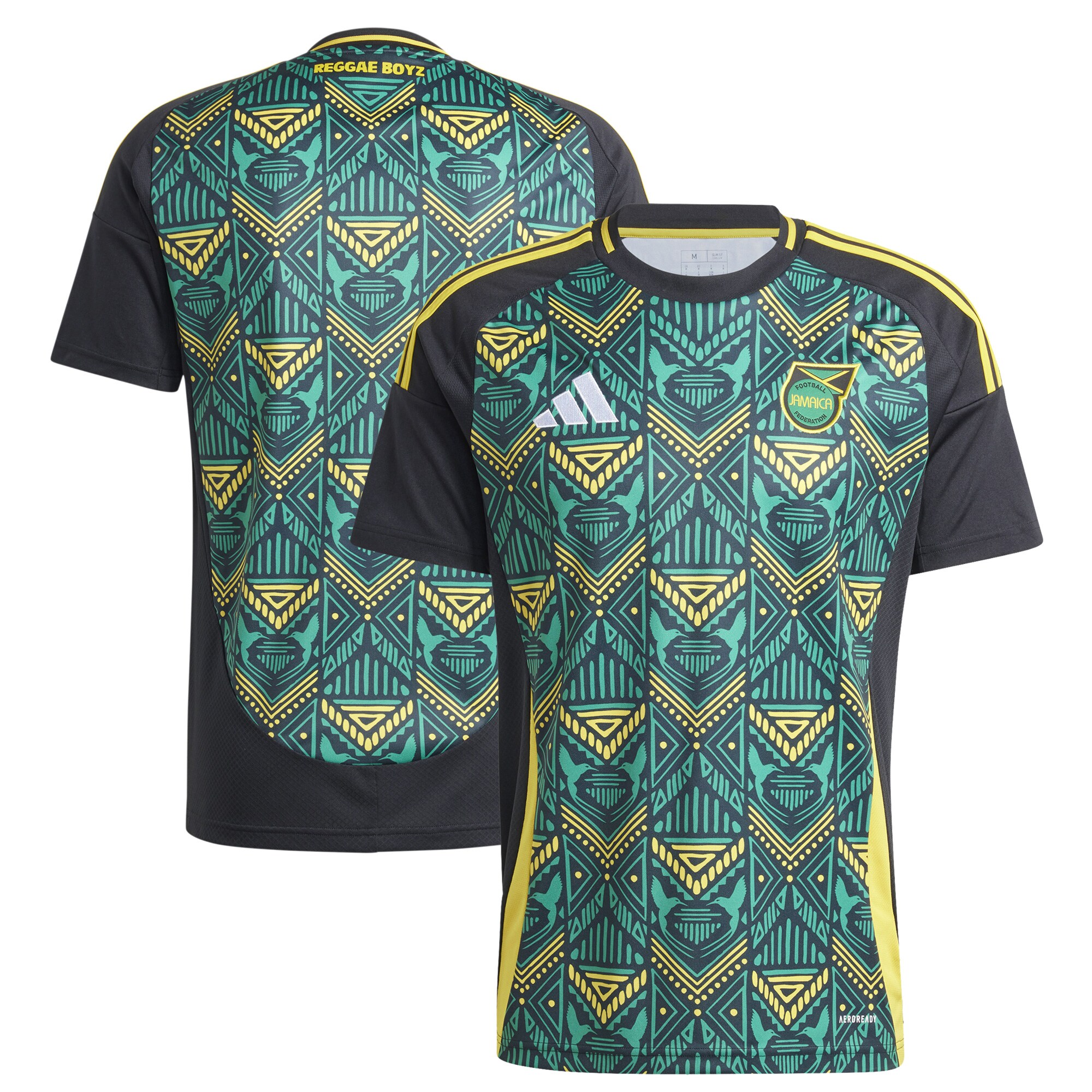 Shop jamaica national team adidas 2024 away replica jersey – black – France Football Shirts & World Cup Jerseys