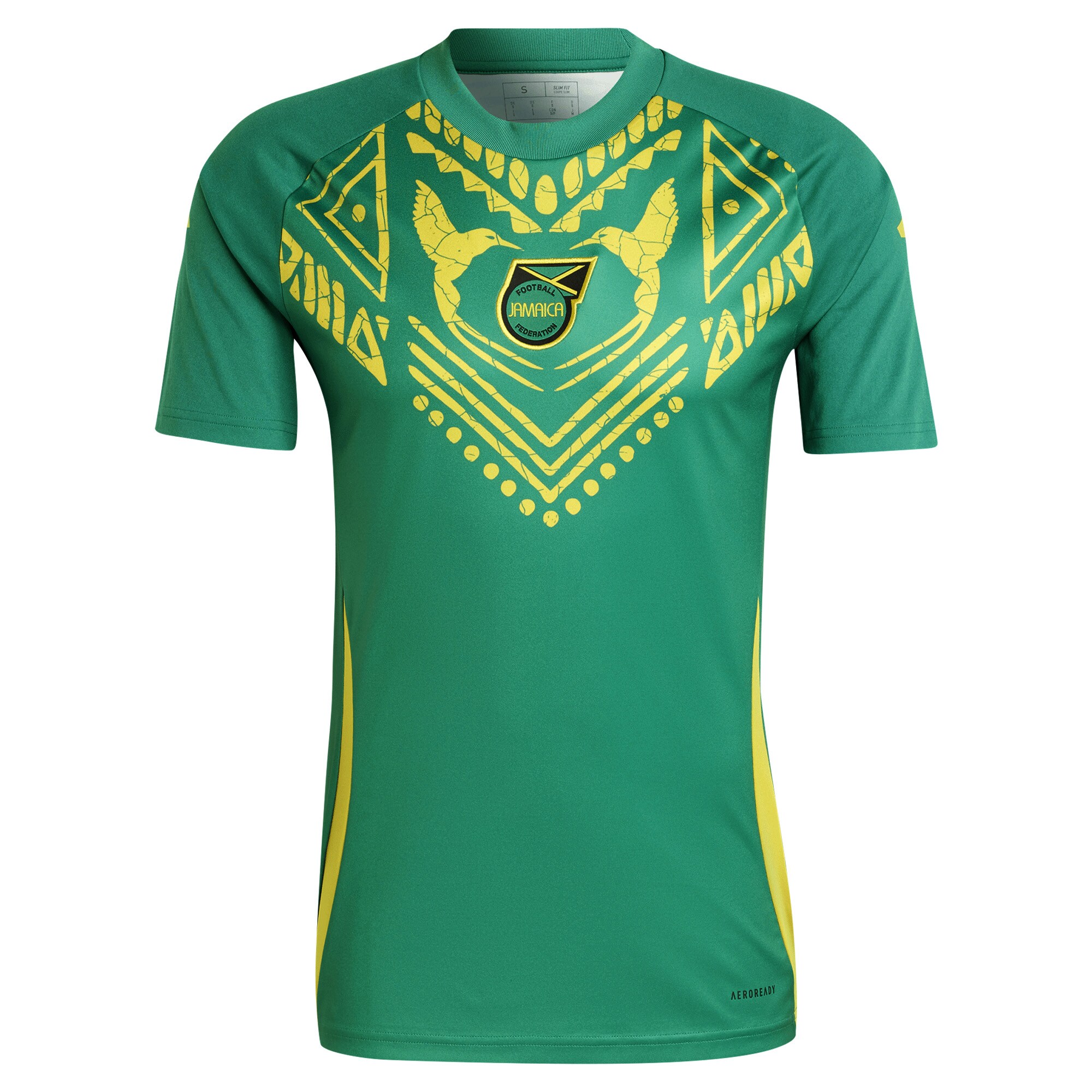 Shop jamaica national team adidas 2024 pre-match top – green – France Football Shirts & World Cup Jerseys