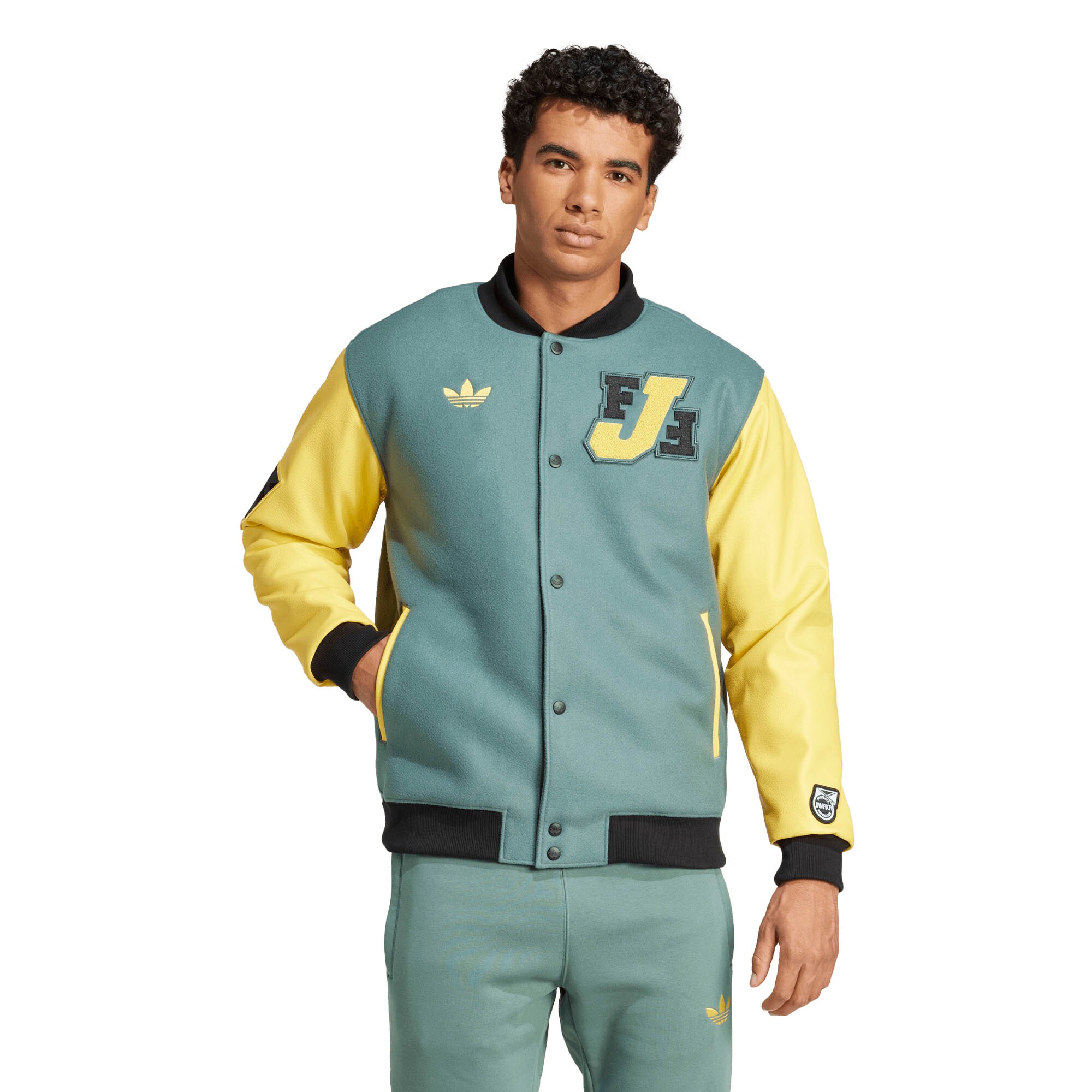Shop jamaica national team adidas varsity pack full-snap jacket – green – France Football Shirts & World Cup Jerseys