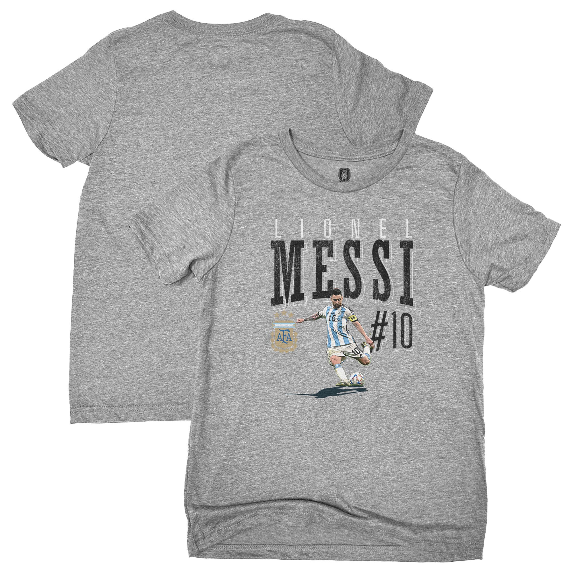 Shop lionel messi argentina national team 1863fc youth snapshot t-shirt – heather gray – France Football Shirts & World Cup Jerseys