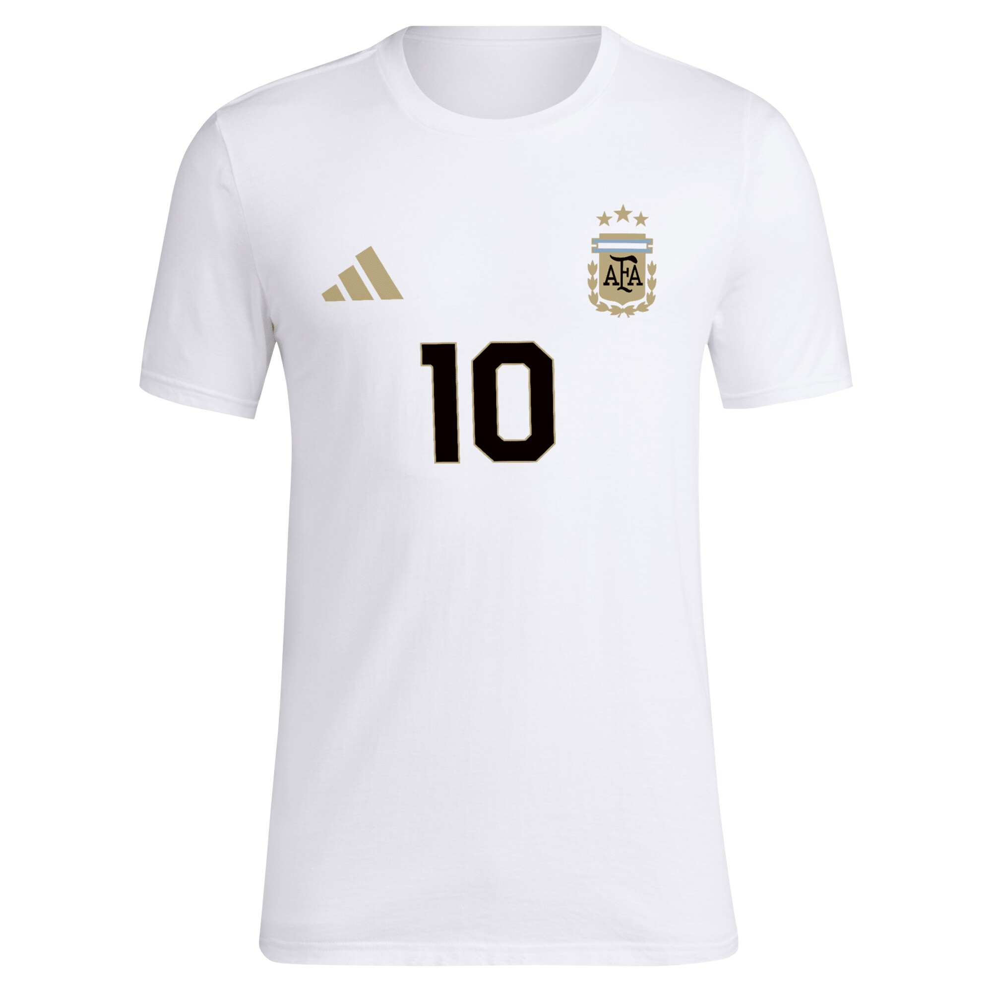 Shop lionel messi argentina national team adidas name amp number t-shirt – white – France Football Shirts & World Cup Jerseys