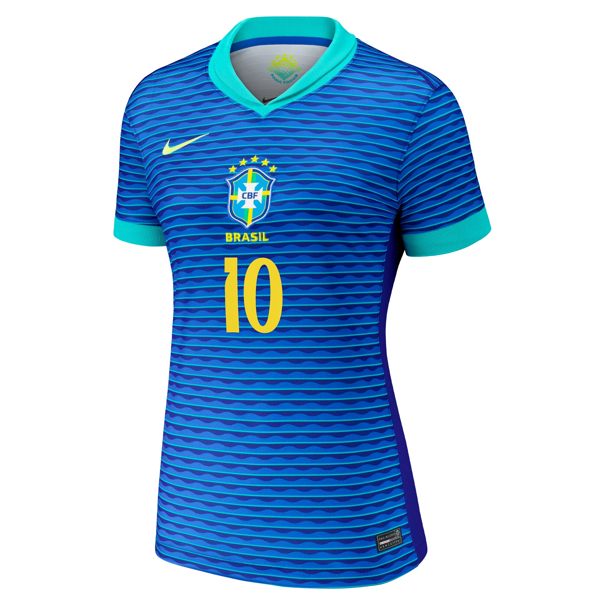 Shop neymar jr. brazil national team nike women8217s 2024 away stadium replica player jersey – blue – France Football Shirts & World Cup Jerseys