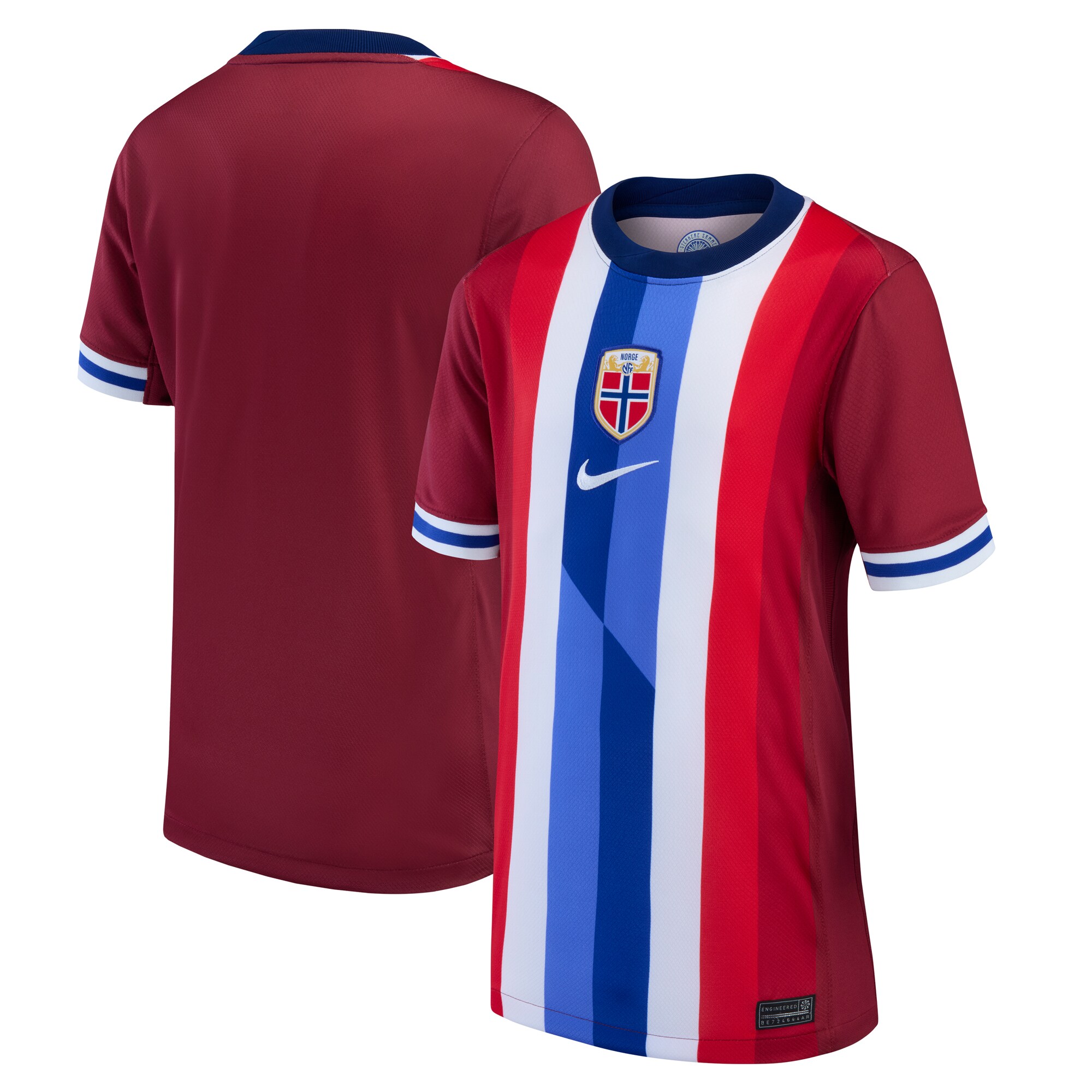Shop norway national team nike youth 2024 home replica blank jersey – red – France Football Shirts & World Cup Jerseys