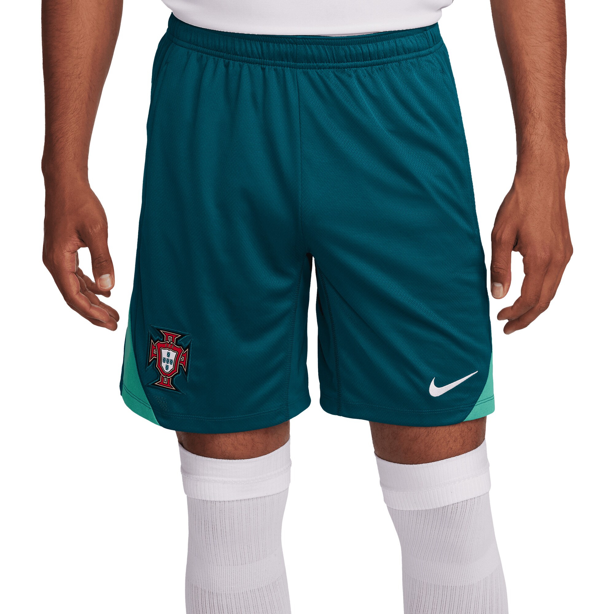 Shop portugal national team nike 2024 strike performance shorts – teal – France Football Shirts & World Cup Jerseys