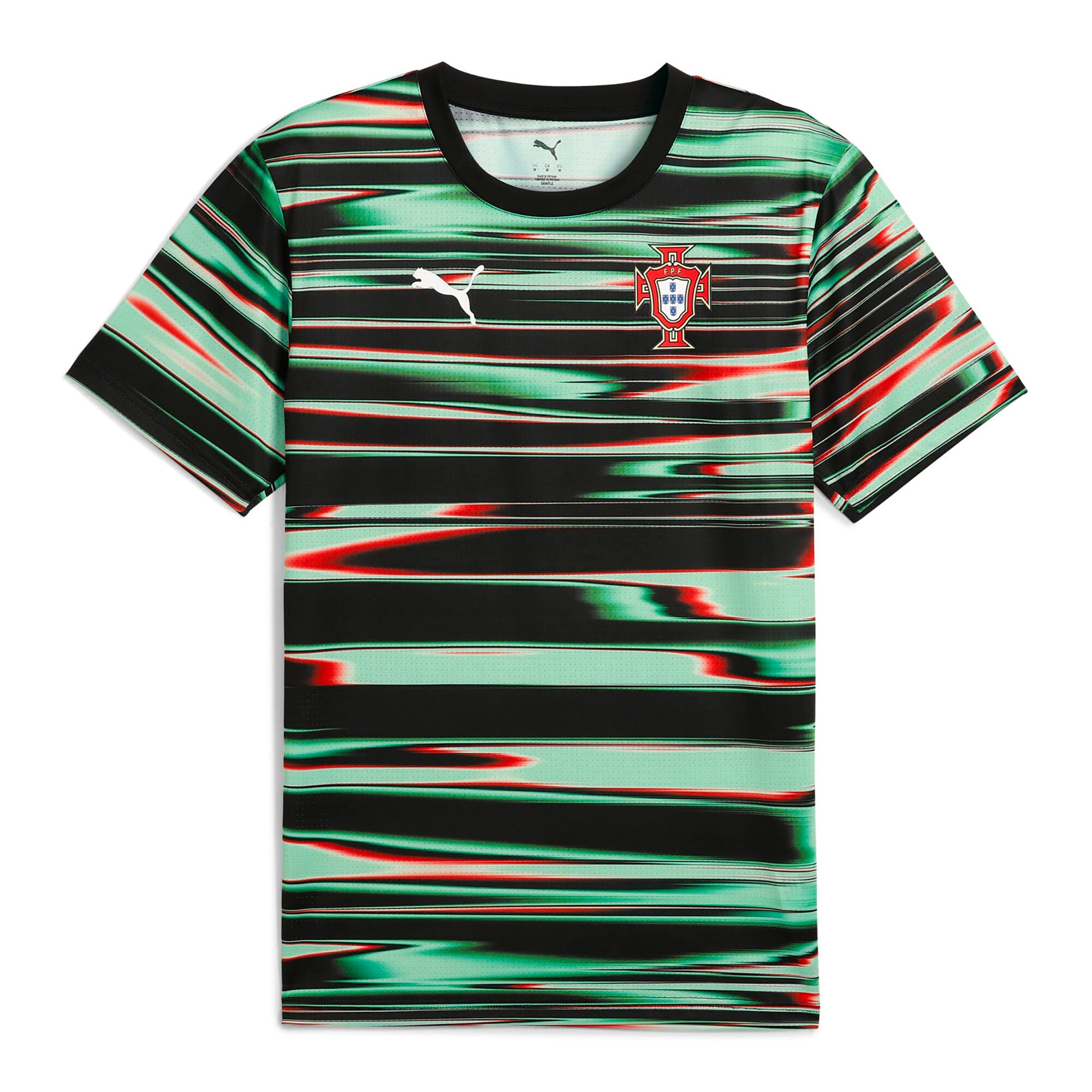 Shop portugal national team puma 2025 pre-match training jersey – black – France Football Shirts & World Cup Jerseys