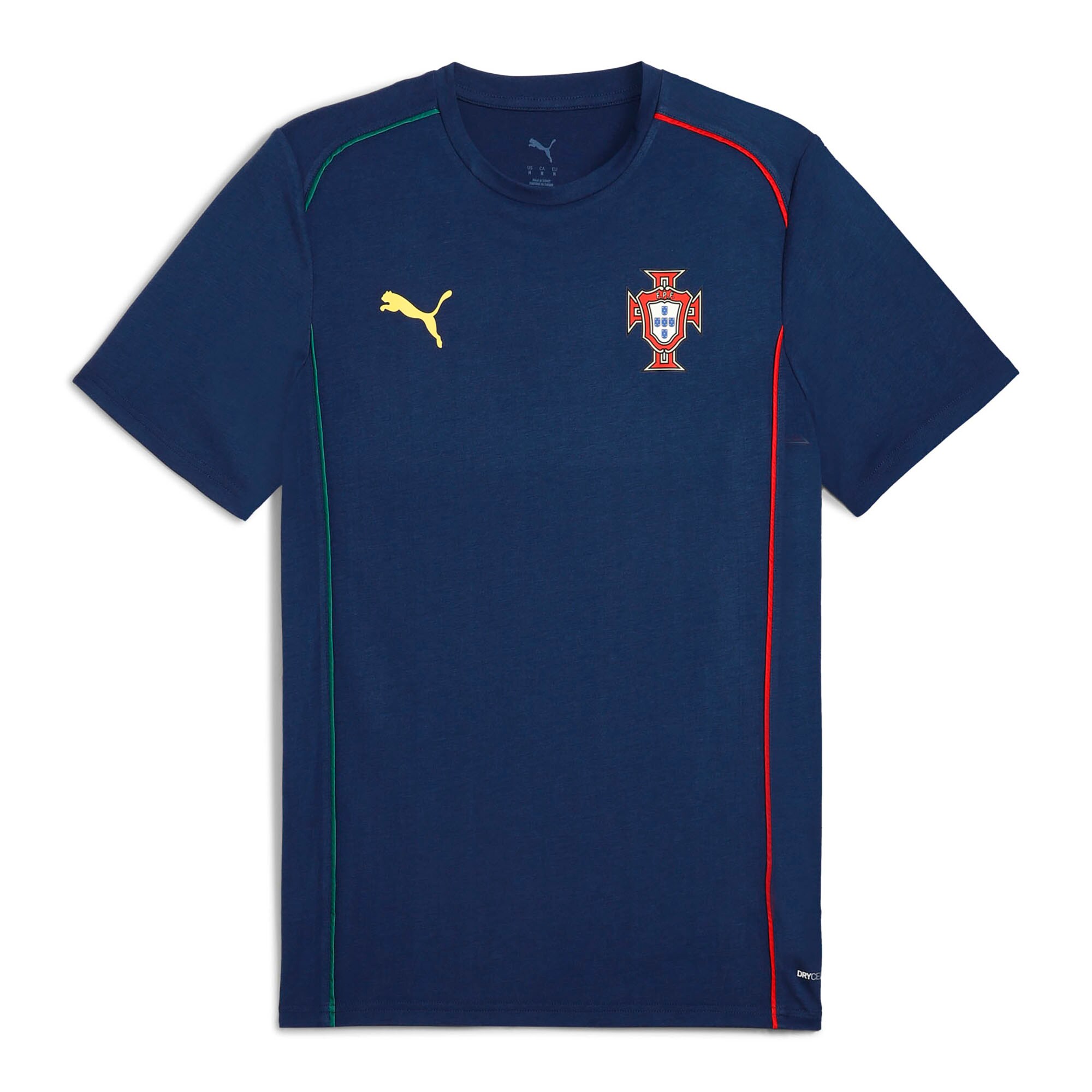 Shop portugal national team puma casuals t-shirt – navy – France Football Shirts & World Cup Jerseys