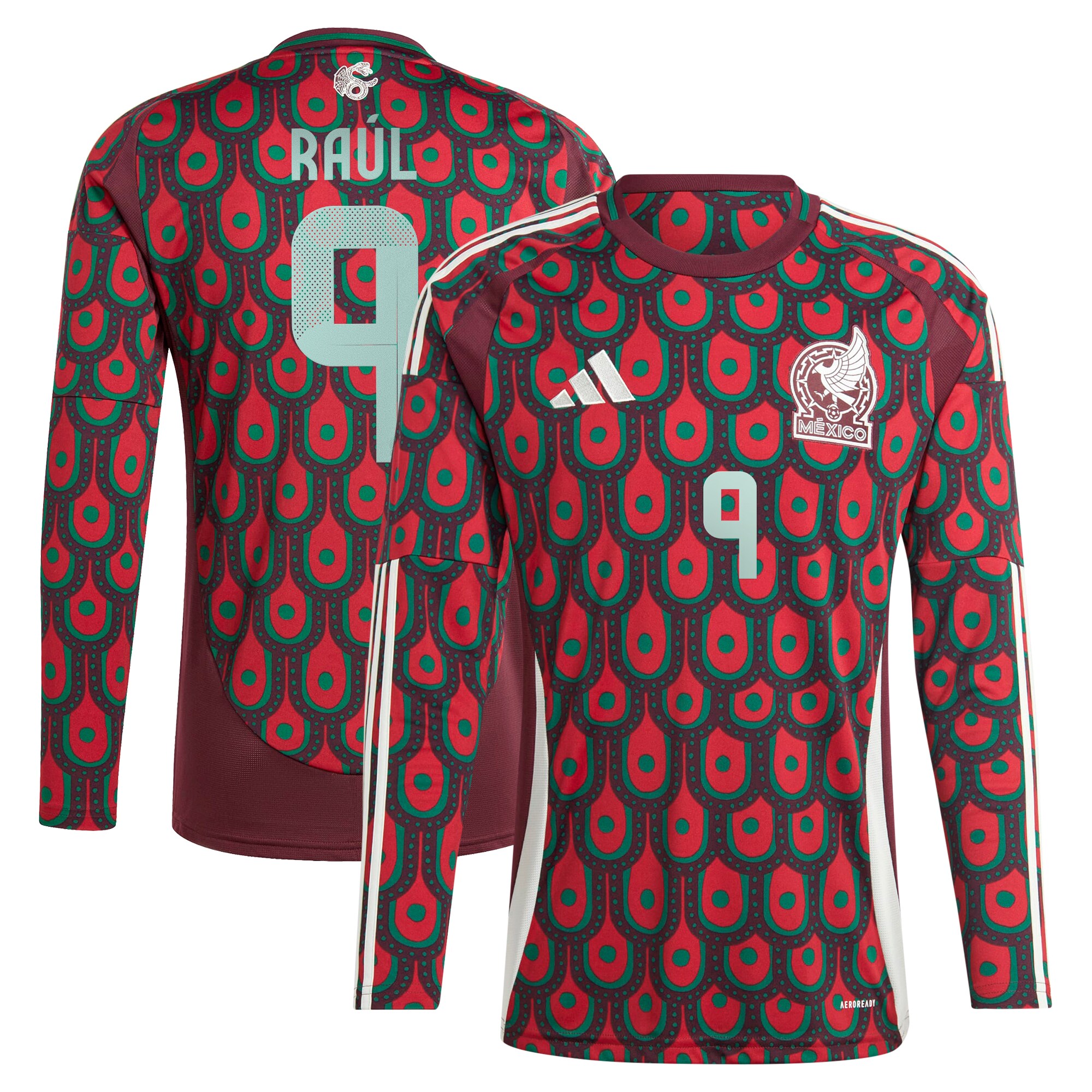 Shop raul jimenez mexico national team adidas 2024 home replica player long sleeve jersey – burgundy – France Football Shirts & World Cup Jerseys