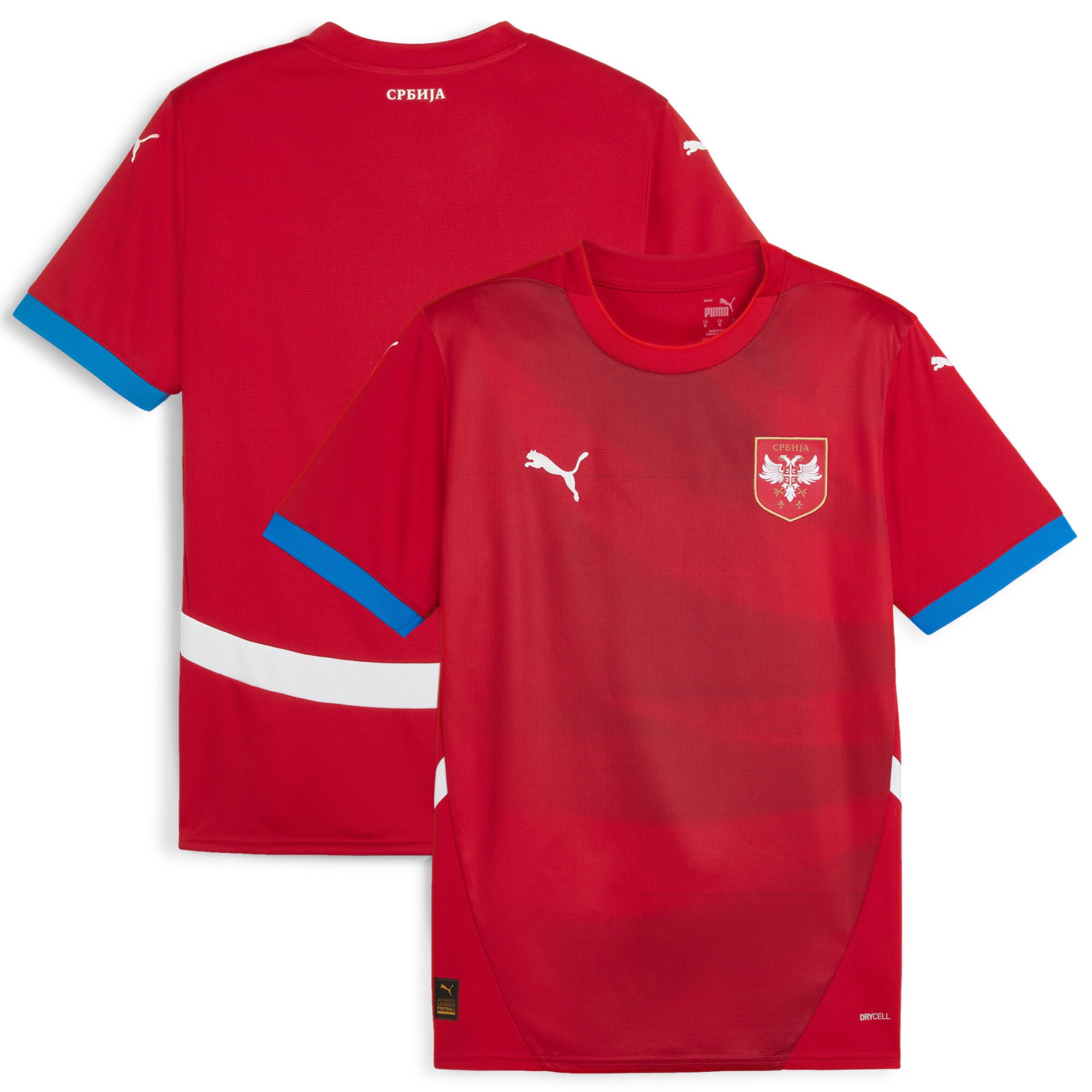 Shop serbia national team puma 2024 home replica jersey – red – France Football Shirts & World Cup Jerseys